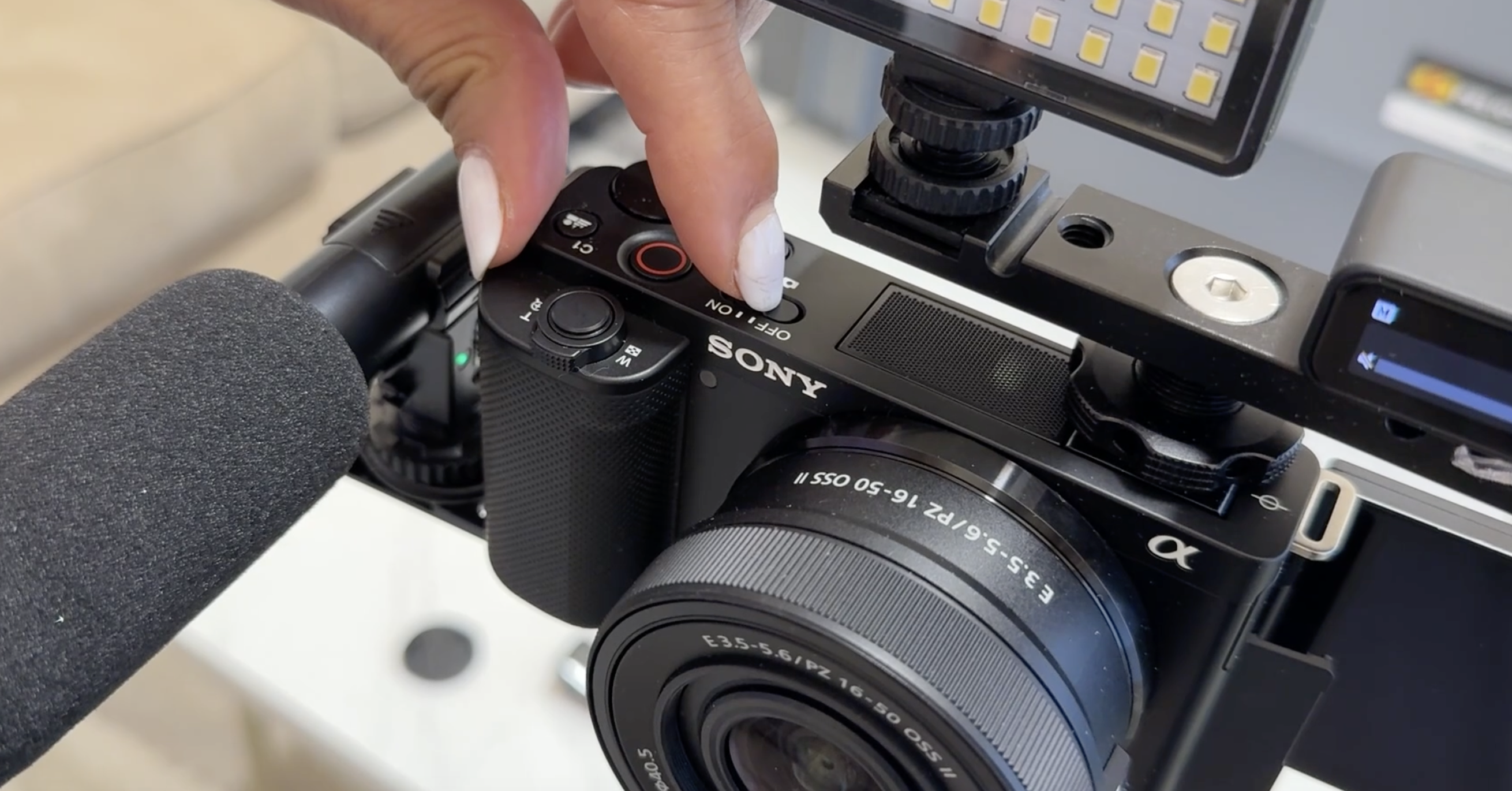 Switch on the camera
